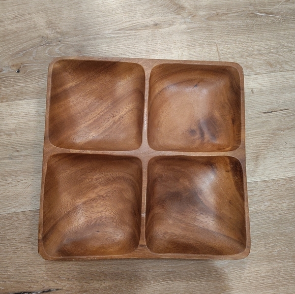 Wooden Quadruple Serving Tray - Picture 1 of 13